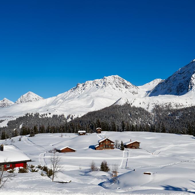 Winterurlaub in den Bergen Graubünden