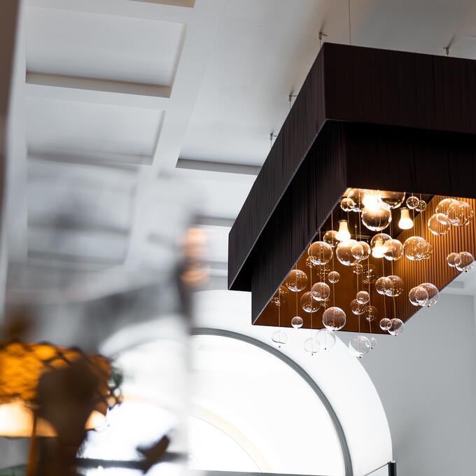 lighting in design hotel Arosa