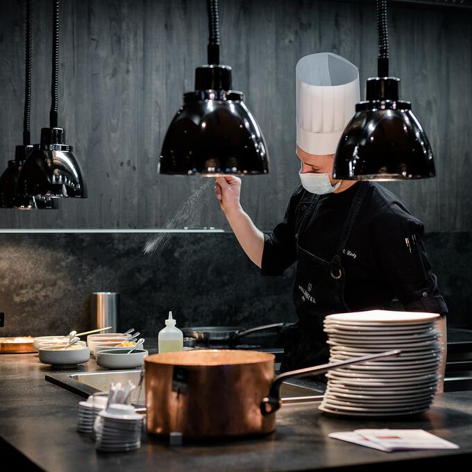 cook at breakfast in the Waldhotel