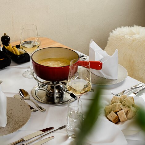 swiss cheese fondue on holiday