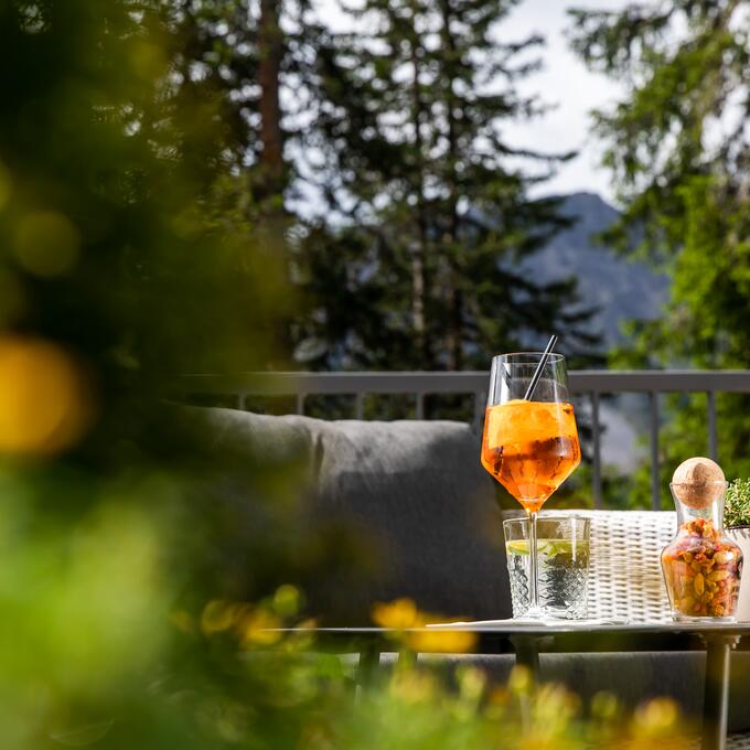 sun terrace Waldhotel Arosa