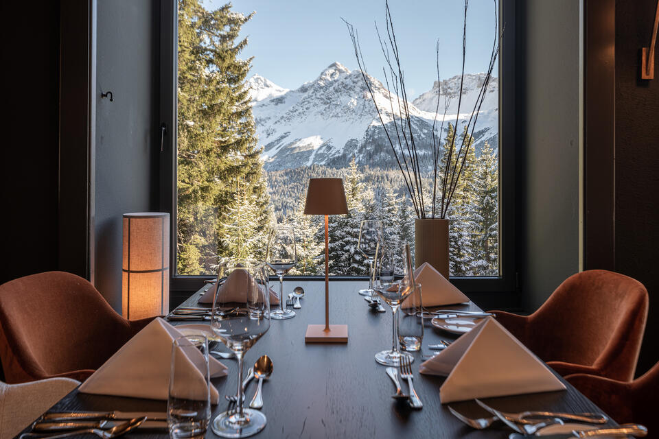 Ausblick Hotelrestaurant Arosa