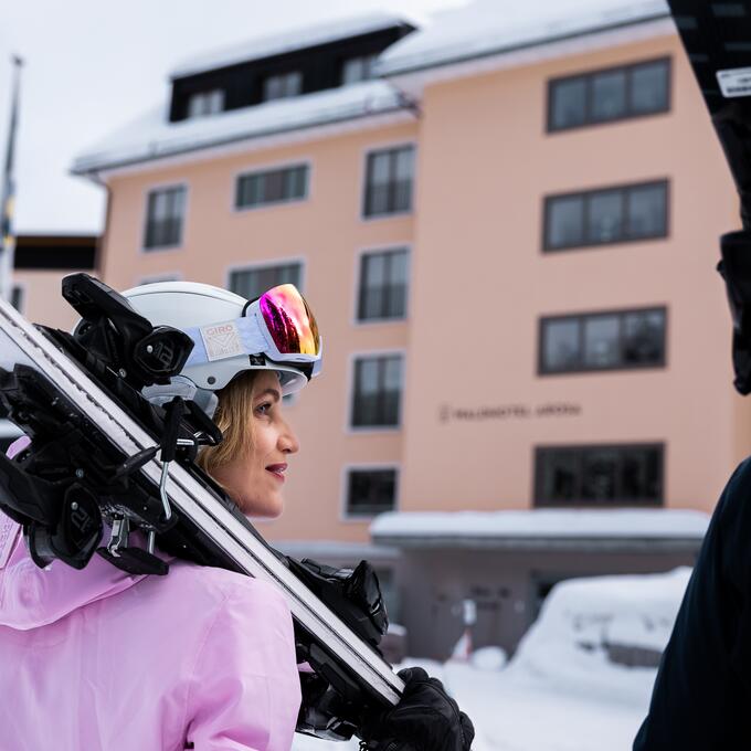 zu Fuß zur Skipiste Lenzerheide