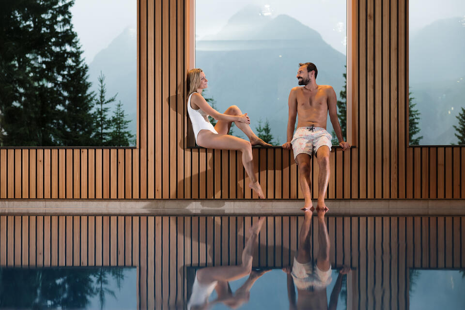 Indoor pool at the Waldhotel