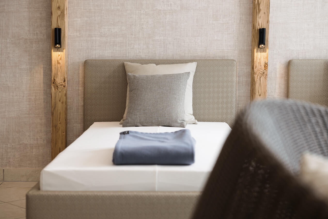 rest area bed in wellness hotel