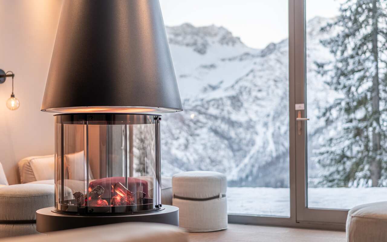 wellness relaxation room in winter