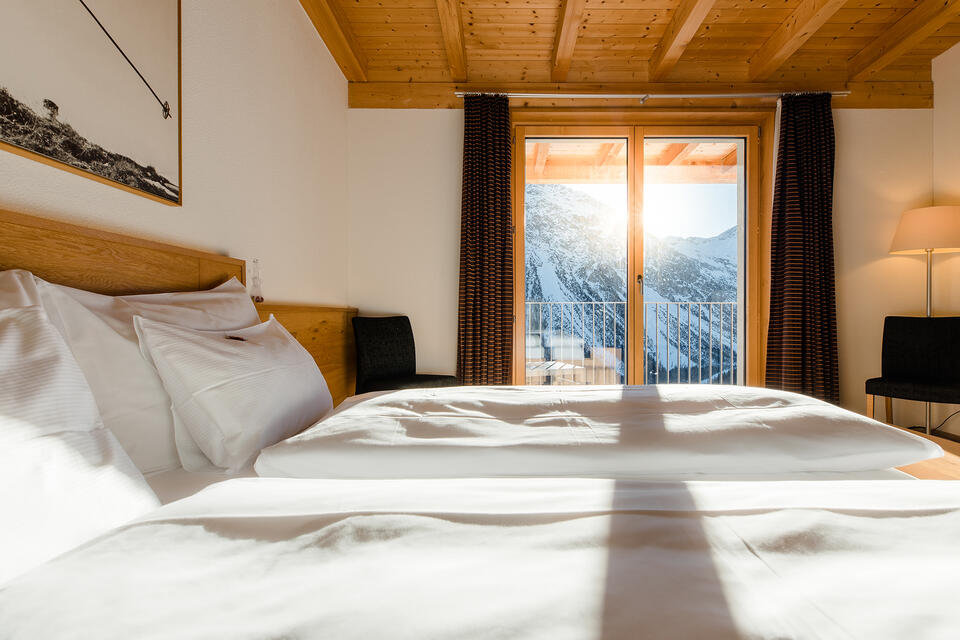 Hotelzimmer in den Bergen Schweiz