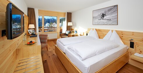 modernes Doppelzimmer in Arosa