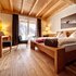 hotel room with lots of wood