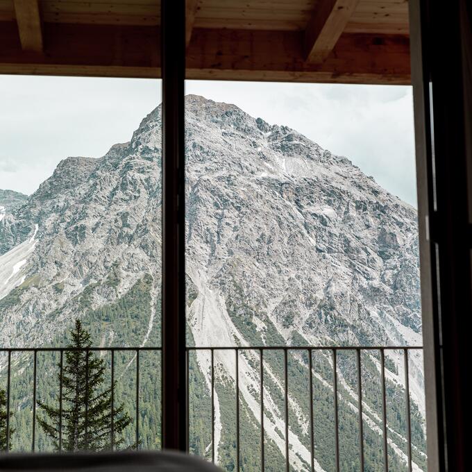 mountain panorama hotel room Switzerland