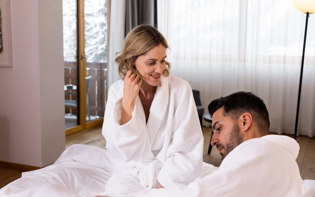 Hotelzimmer mit Winterblick